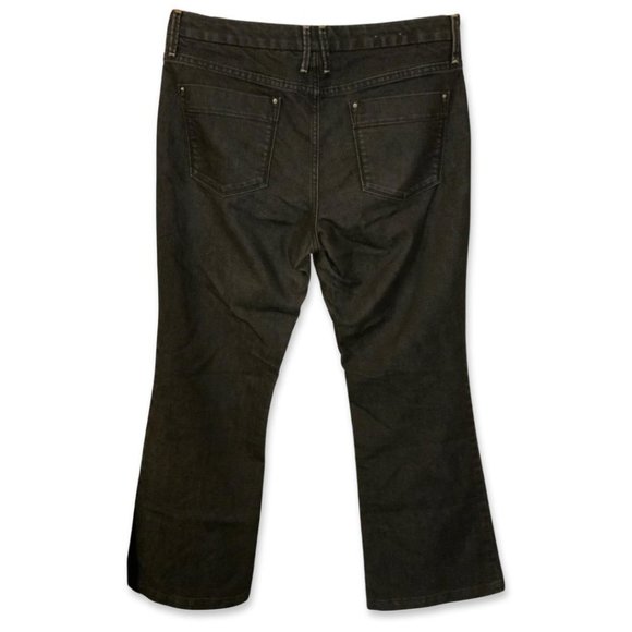 Banana Republic Wide At Waist Adjustable Pocket Button Zip Women 10 R Black - Picture 3 of 9